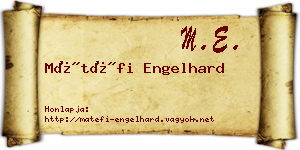 Mátéfi Engelhard névjegykártya